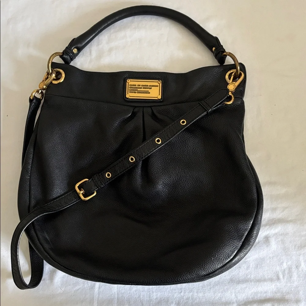 MARC by Marc Jacobs Classic Hillier Hobo Bag, Black Leather